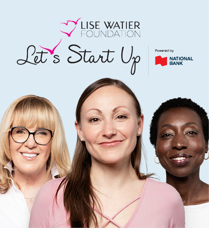 group of smiling women and LWF logo