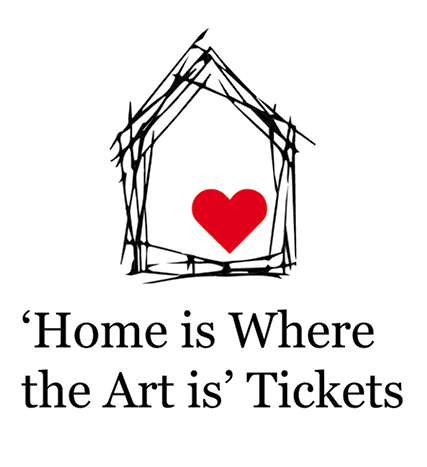picture of home with heart inside and tect Home is Where the Art is' Tickets