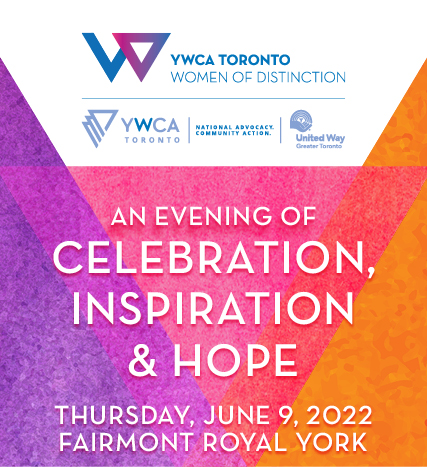 An evening of celebration, inspiration and hope; Women of Distinction logo